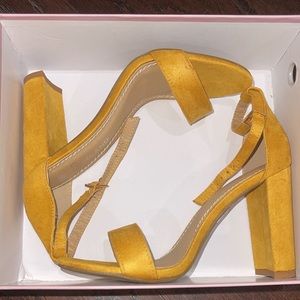 Women yellow heels